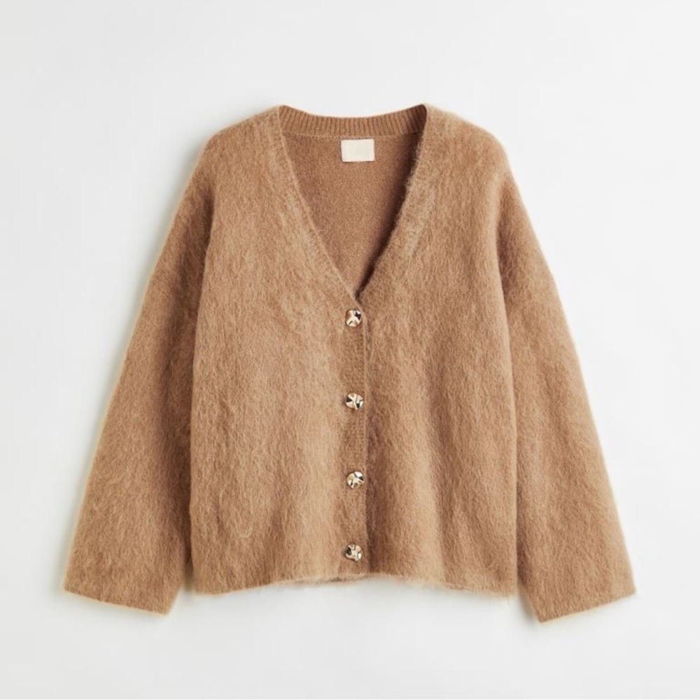 H&M mohair blend cardigan sweater